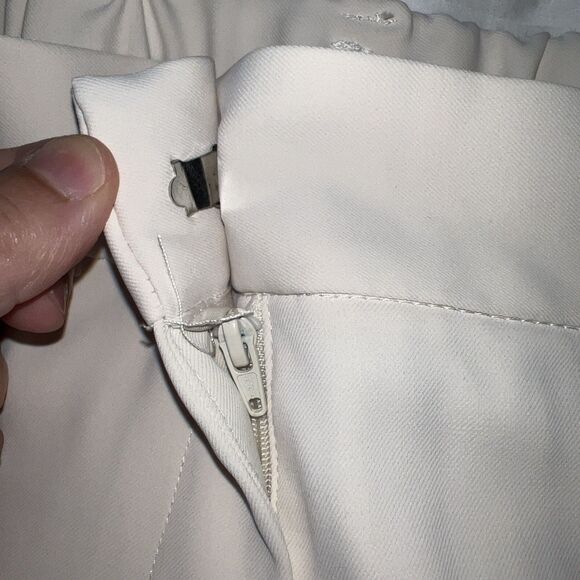 French Connection Women Wide Leg Trouser Color Cream XL Office Casual Preppy NWT - Picture 11 of 16